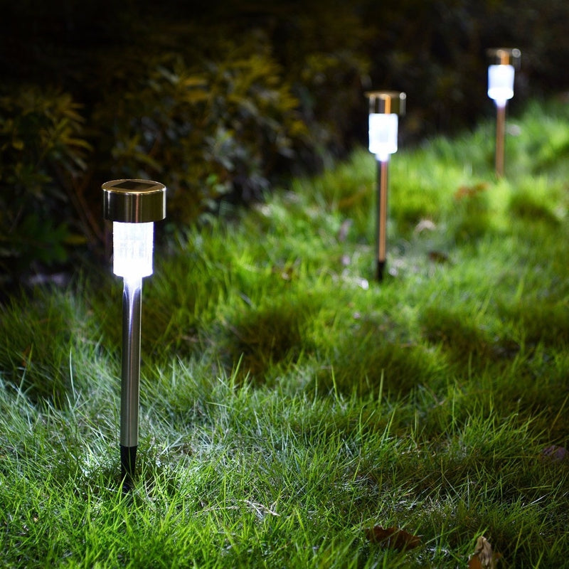 Solar Waterproof Outdoor Lights - Super Bright Pathway Landscape Lighting 10 PCS Set