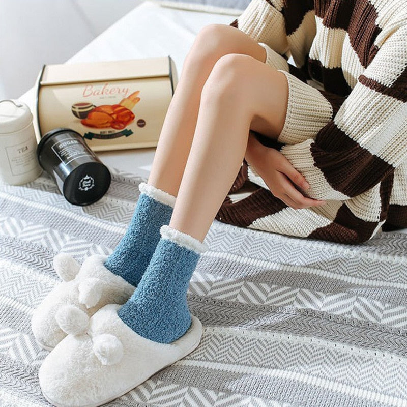 Fuzzy Warm Slipper Socks Super Soft For Sleeping