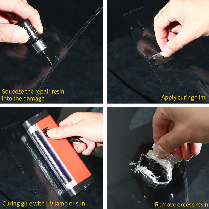 Car Glass Repair Fluid Windshield Crack Repair Kit For Chips Cracks Scratches