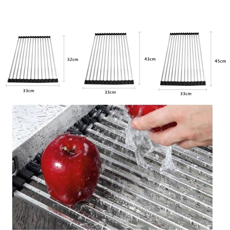 Roll Up Dish Drying Rack - For Kitchen Sink Counter