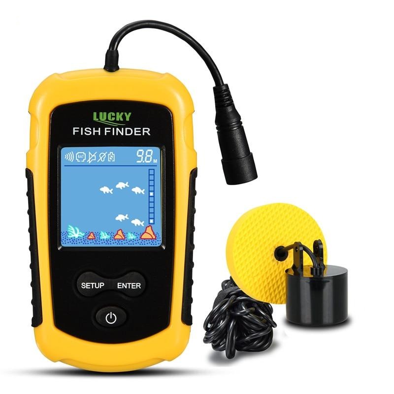 Portable Fish Depth Finder Water Handheld Sonar LCD Display