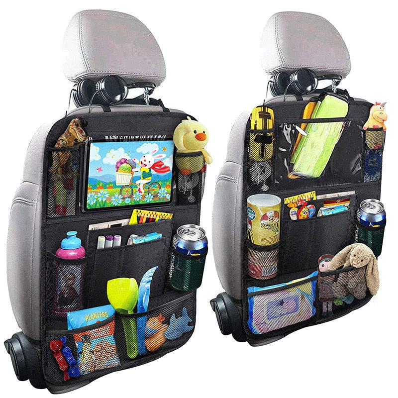Backseat Car Organizer Storage Bag With 9 Storage Pockets