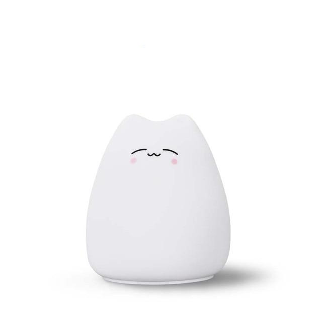 Portable Cute Kitty Silicone LED Night Lamp USB Rechargeable Gifts For Children Baby