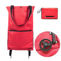 Folding Shopping Bag Reusable Collapsible Trolley Bags With Wheels
