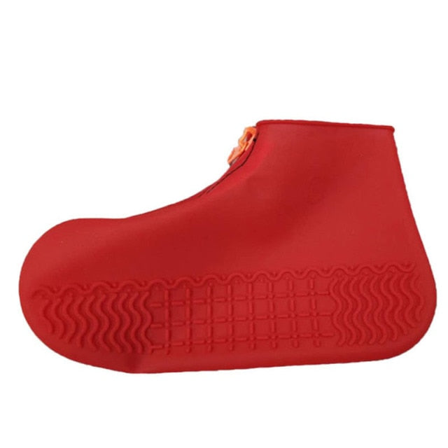 Silicone Waterproof Shoe Covers With Zipper Reusable Overshoes