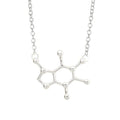 Caffeine Coffee Molecule Necklace For Coffee Chemistry Lovers